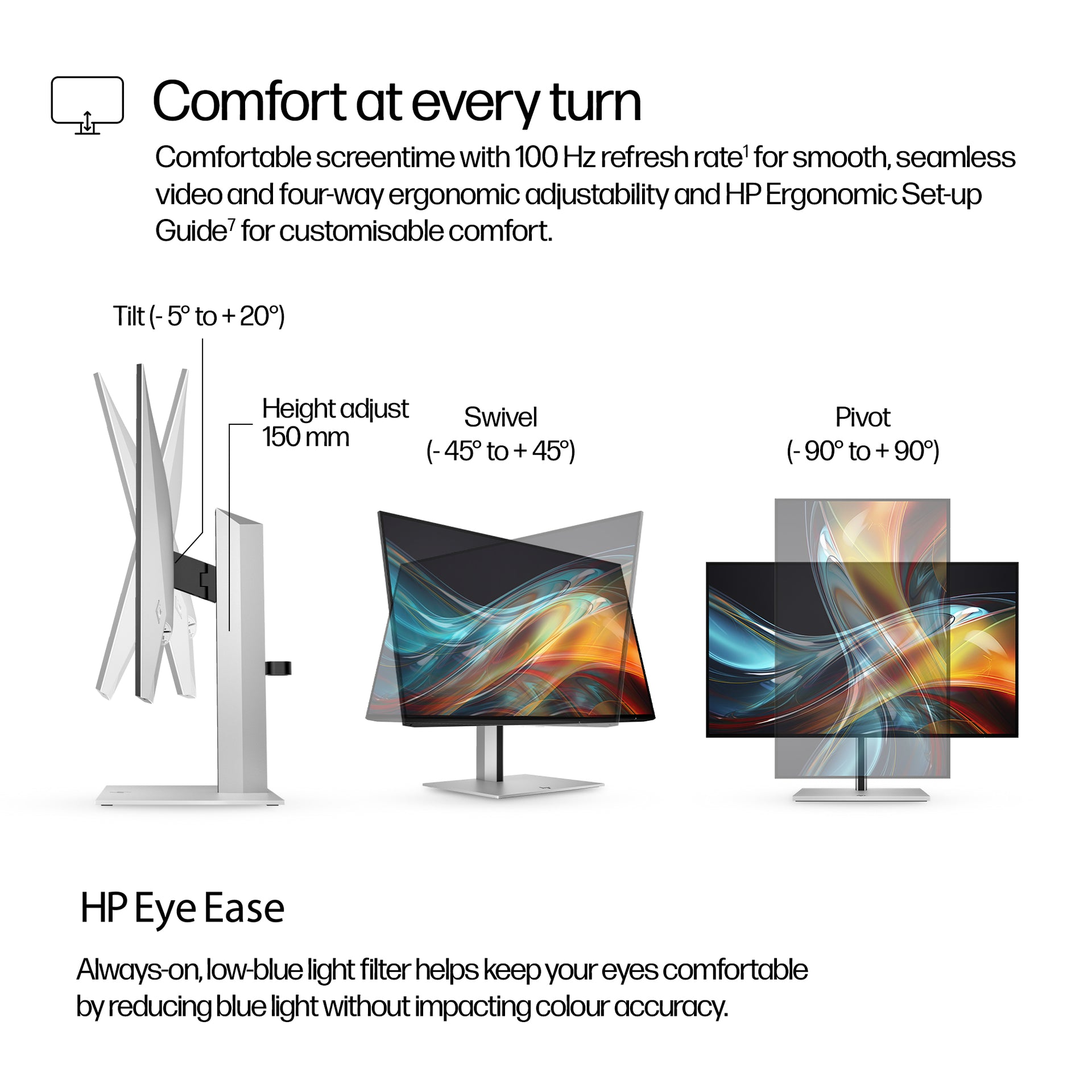 HP 724pn Series 7 Pro 24" WUXGA Monitor IPS Panel 100Hz - Image 6