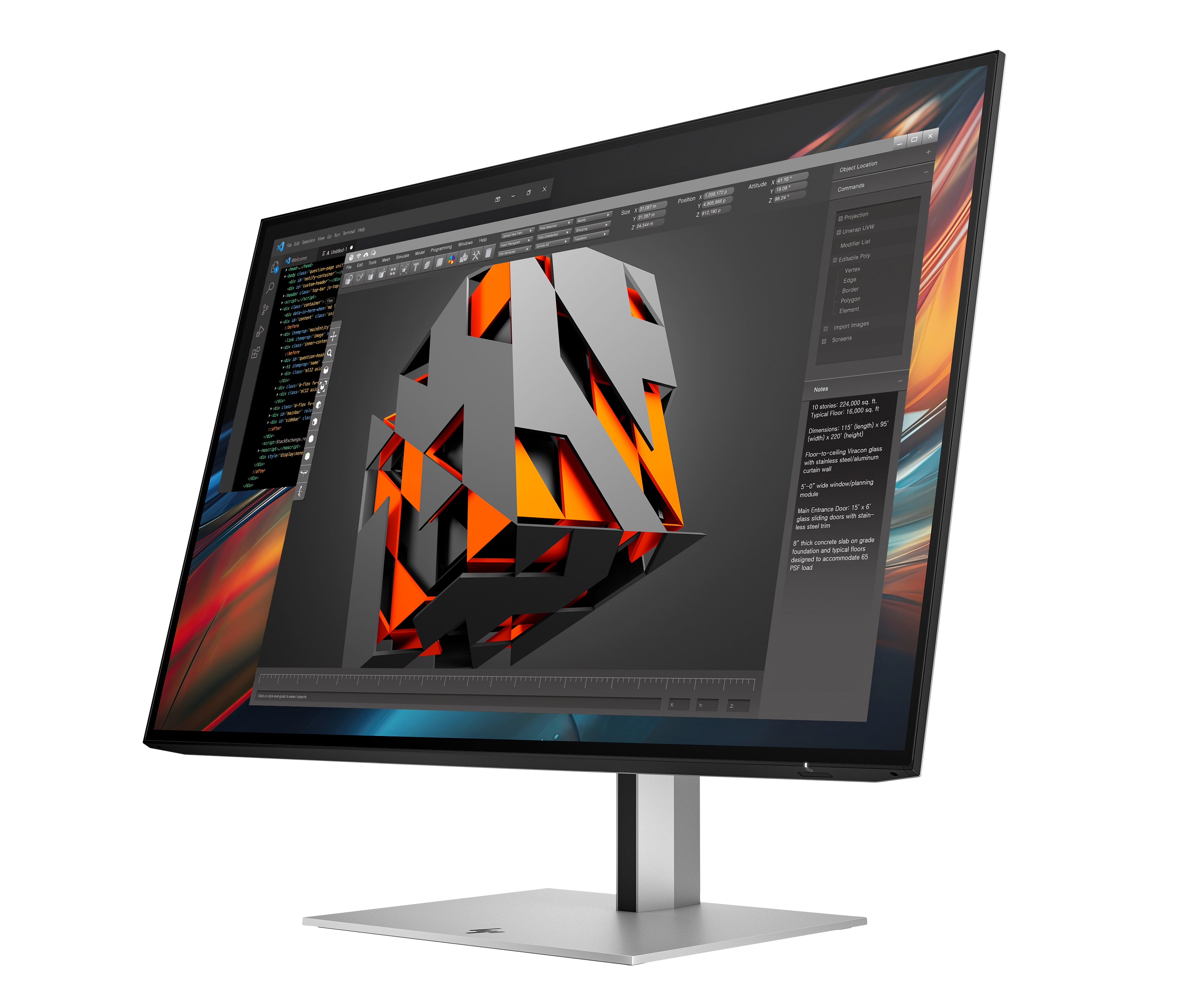 HP 724pu Series 7 Pro 24" WUXGA Monitor IPS Panel 100Hz - Image 8