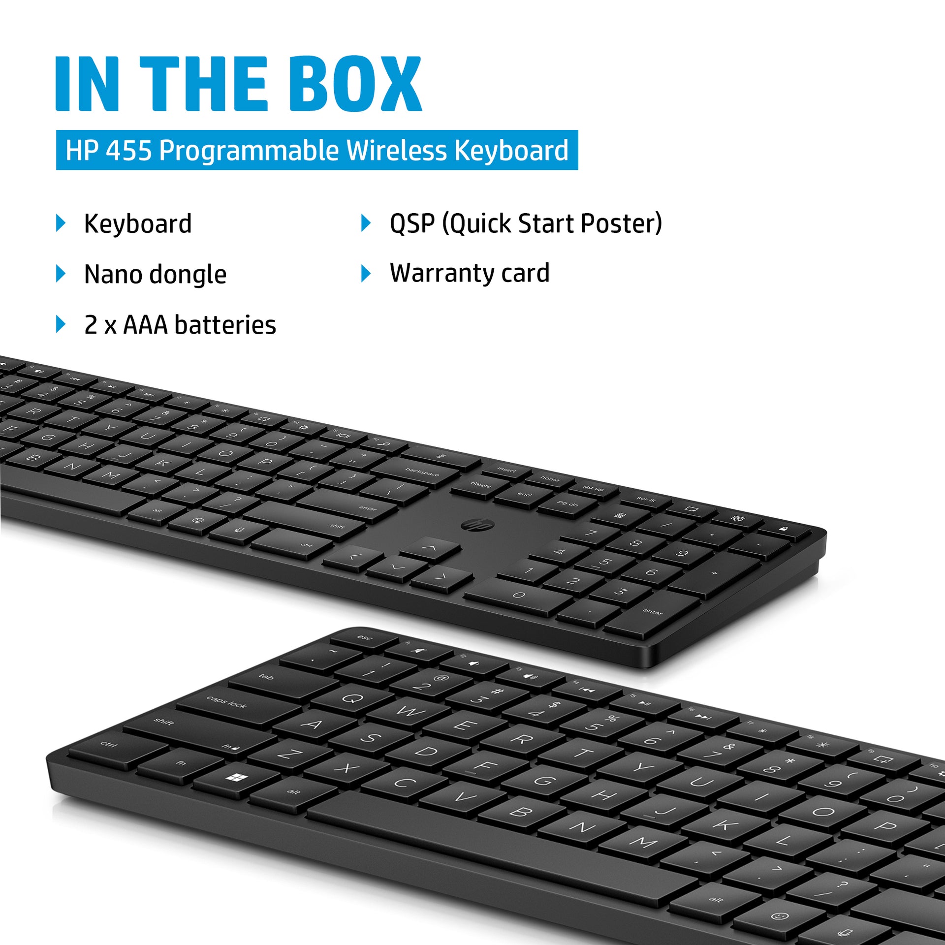 HP 455 Wireless Keyboard with Programmable Keys and Long Battery Life - Image 3