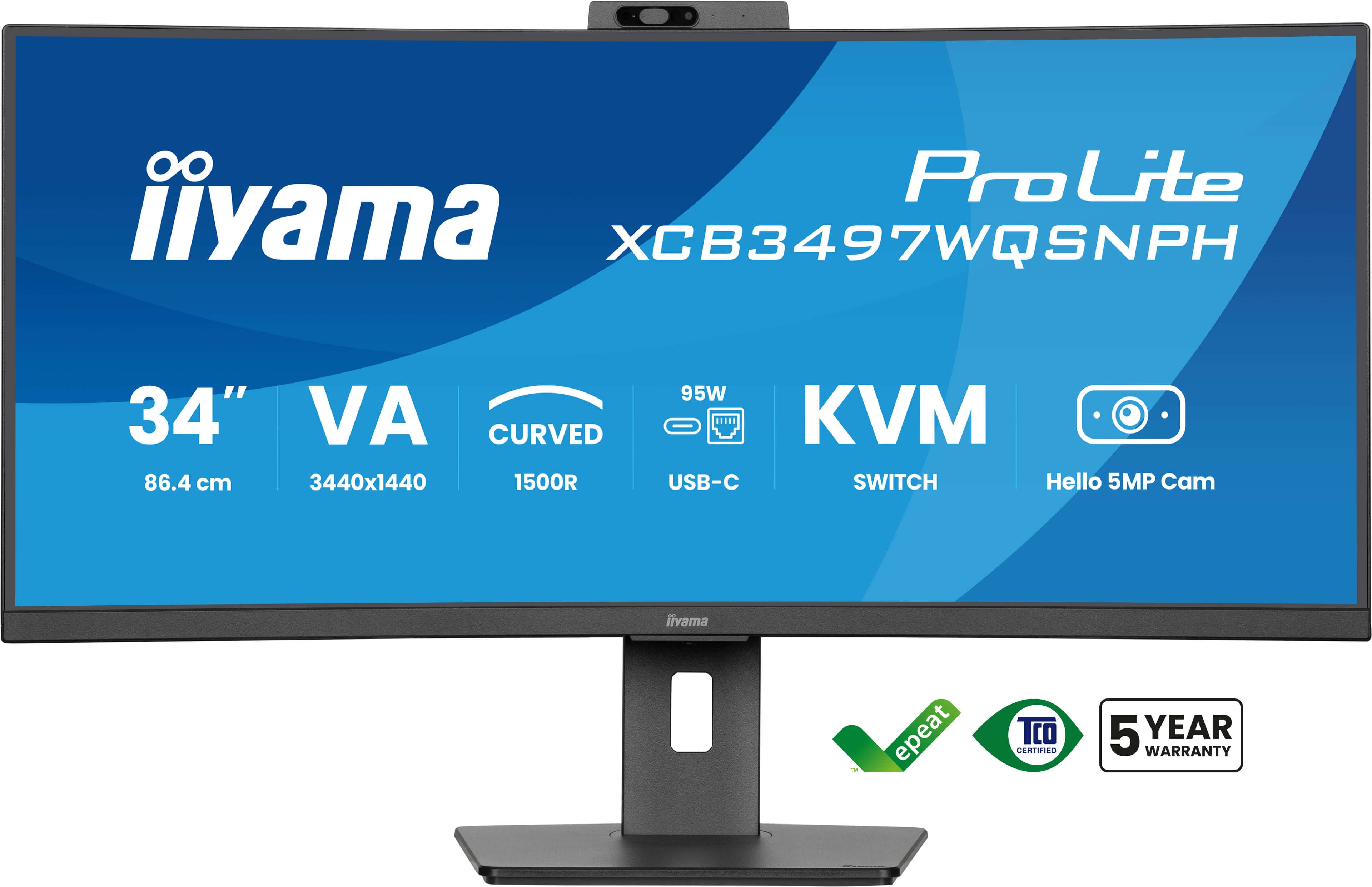 iiyama ProLite XCB3497WQSNPH-B1 34" UWQHD VA Monitor 120Hz