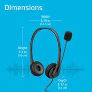 HP G2 USB On-Ear Shadow Black