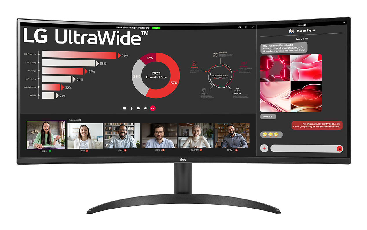 LG 34WR50QK-B 34" Wide Quad HD Monitor VA Panel 100Hz - Image 5