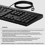 HP 125 Full-Size Wired USB Keyboard - Black - Image 6