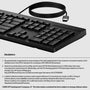 HP 125 Full-Size Wired USB Keyboard - Black - Image 6