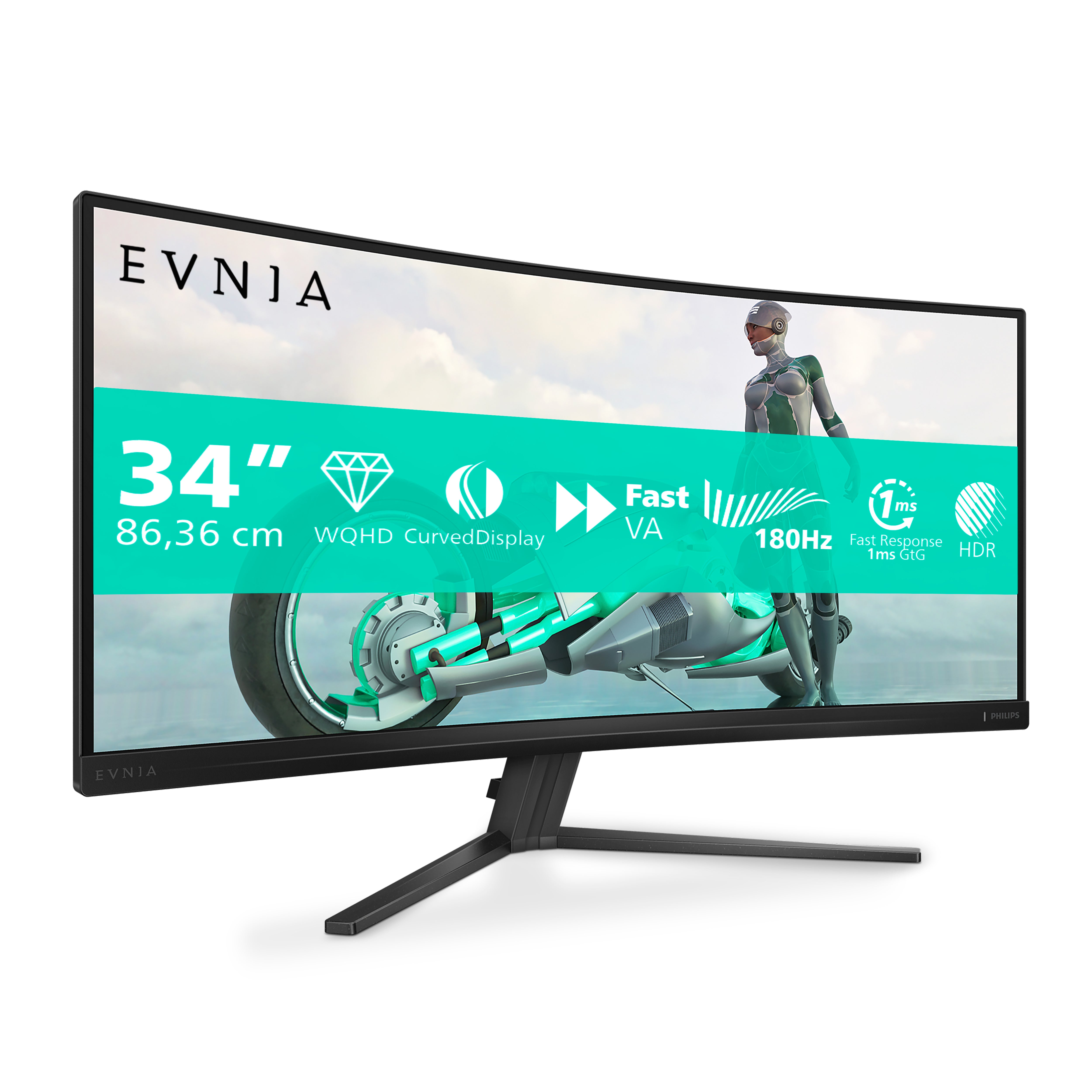 Philips Evnia 3000 34M2C3500L 34" Wide Quad HD Monitor VA Panel 180Hz - Image 3