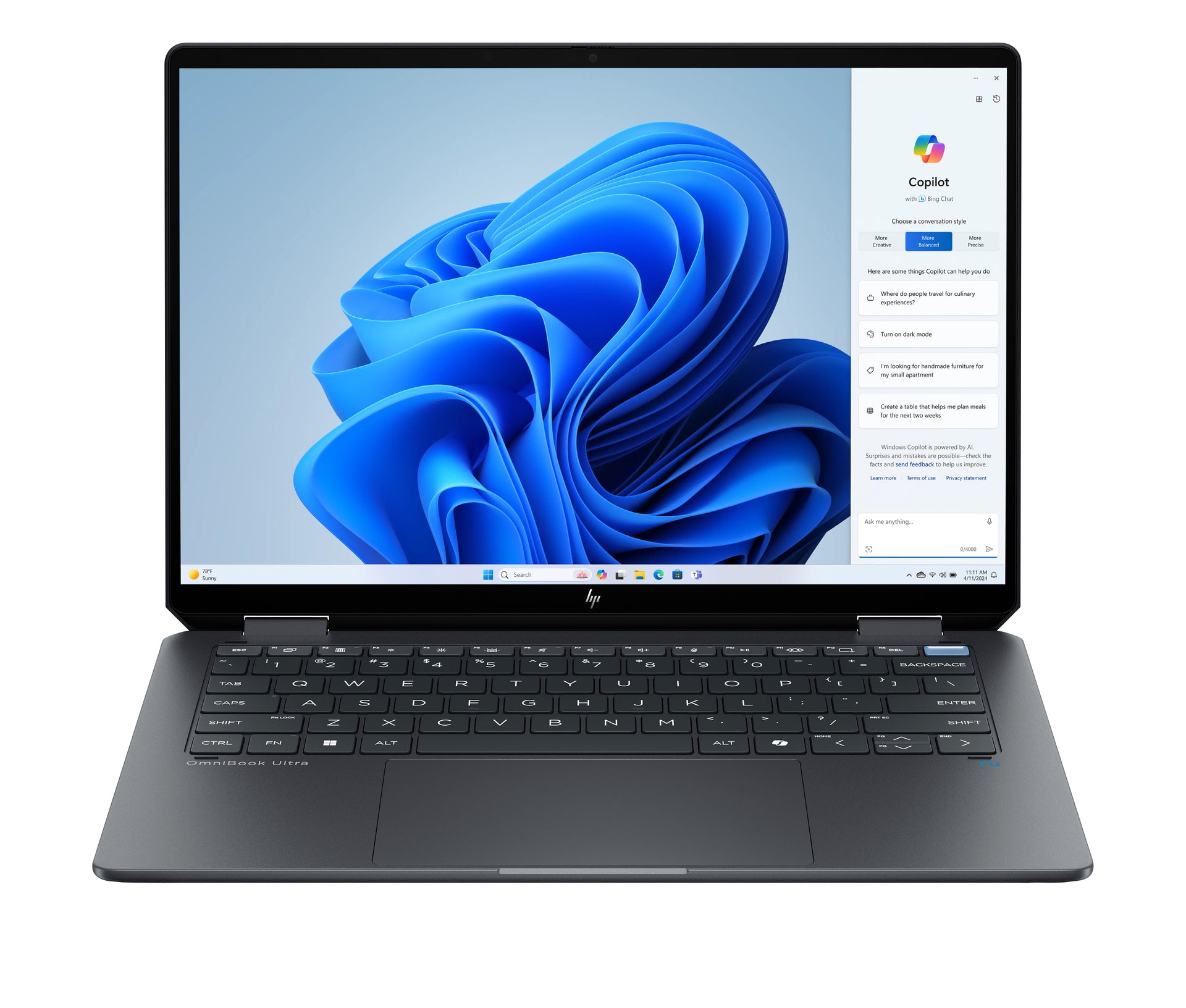 HP 14-FH0006NA Intel Core Ultra 7 256V 16GB RAM 1TB SSD 14" QHD+ Windows 11 Home
