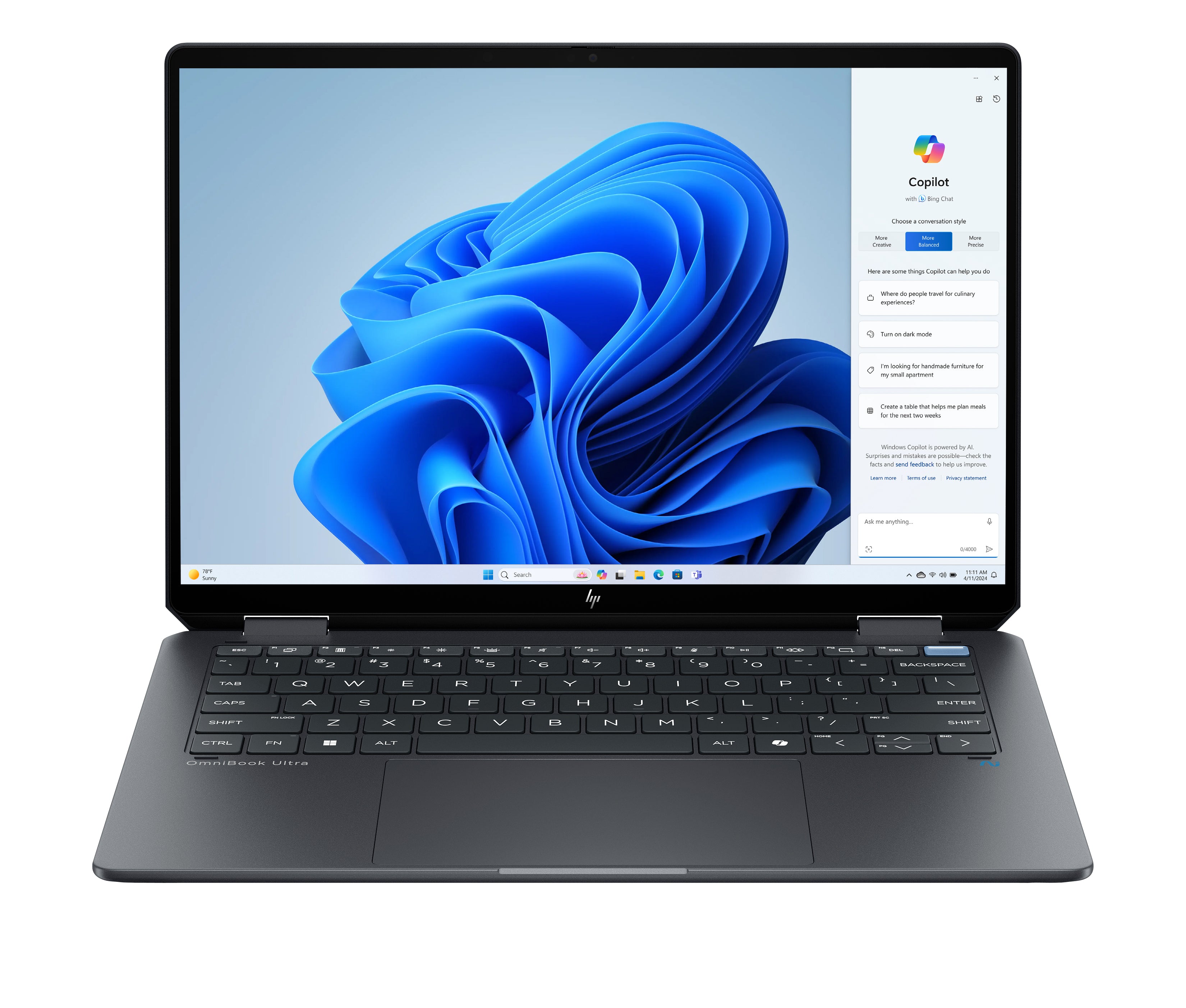 HP 14-FH0006NA Intel Core Ultra 7 256V 16GB RAM 1TB SSD 14" QHD+ Windows 11 Home