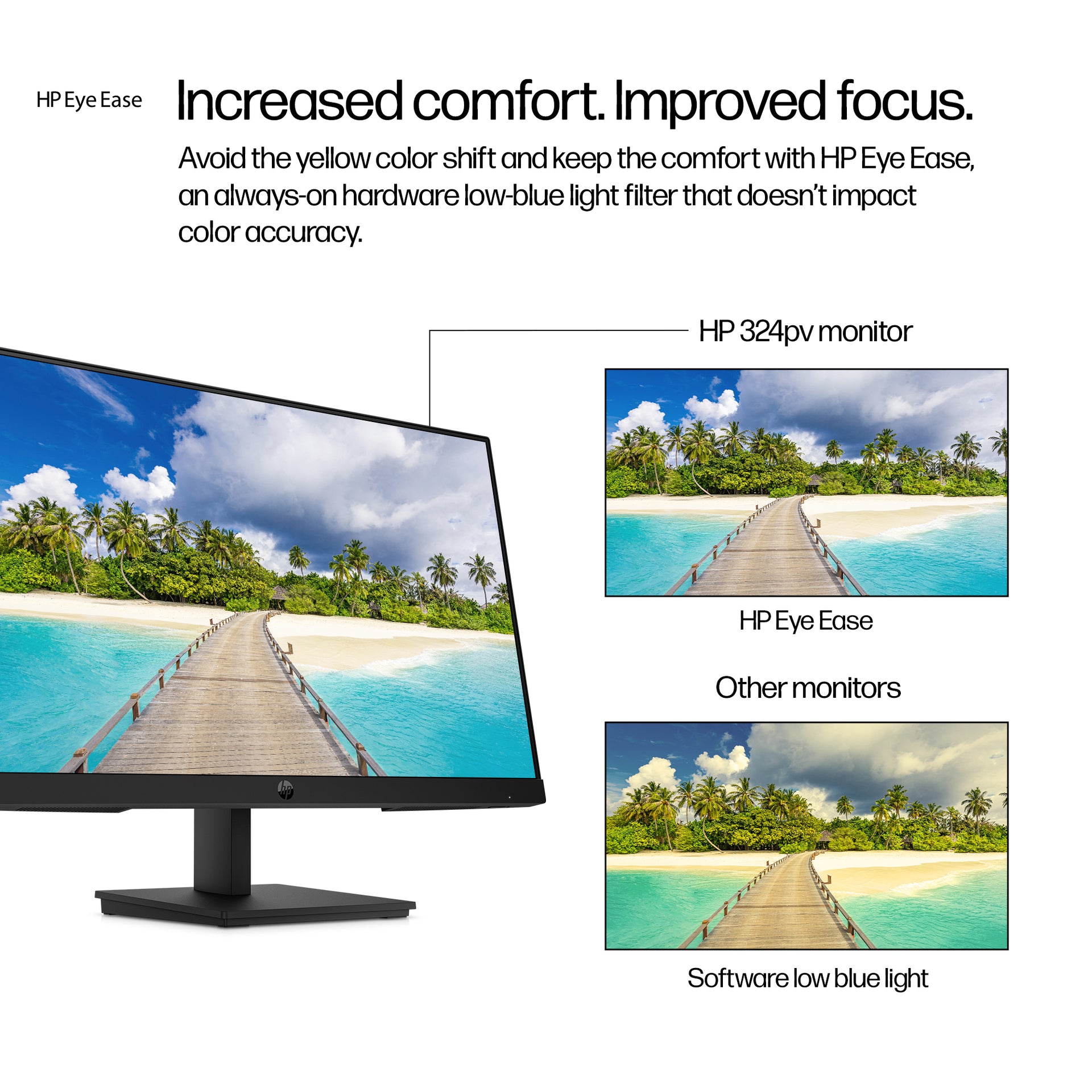 HP 324pv Series 3 Pro 23.8" Full HD Monitor VA Panel 100Hz - Image 4