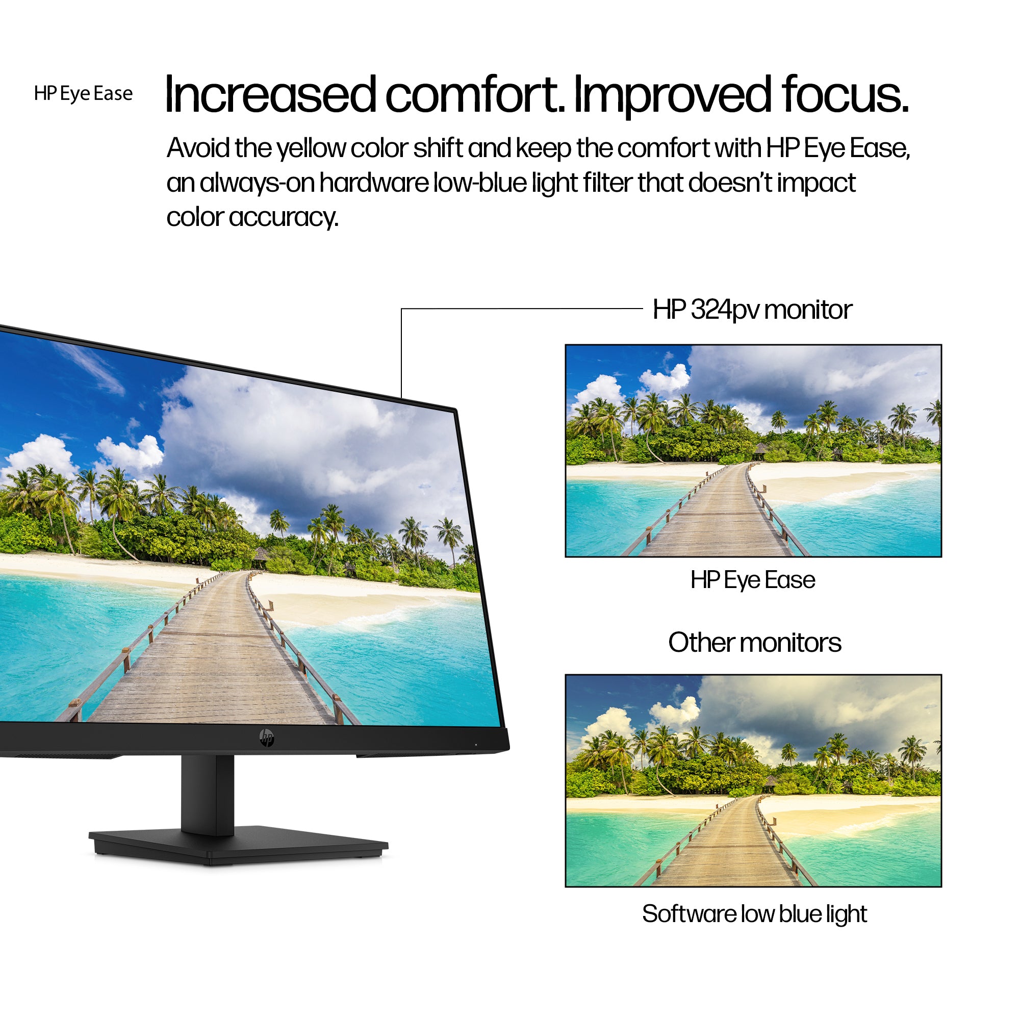 HP 324pv Series 3 Pro 23.8" Full HD Monitor VA Panel 100Hz - Image 4