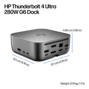 HP Thunderbolt 4 Ultra Dock - 280W Power &amp; 40Gbps Speed - Image 4