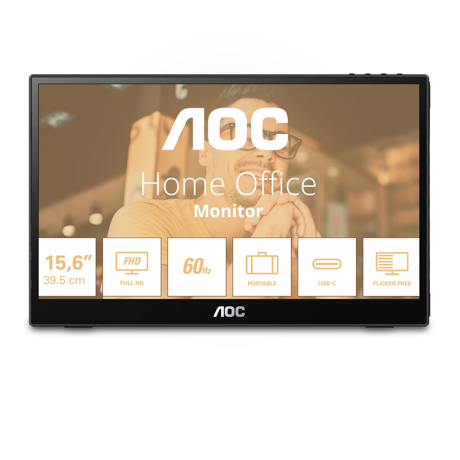 AOC 16T3EA 16" Full HD IPS Portable Monitor 60Hz