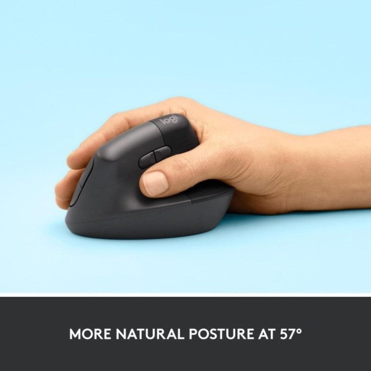 Logitech Lift Right Vertical Ergo Mouse Graphite/Black Wired Mouse