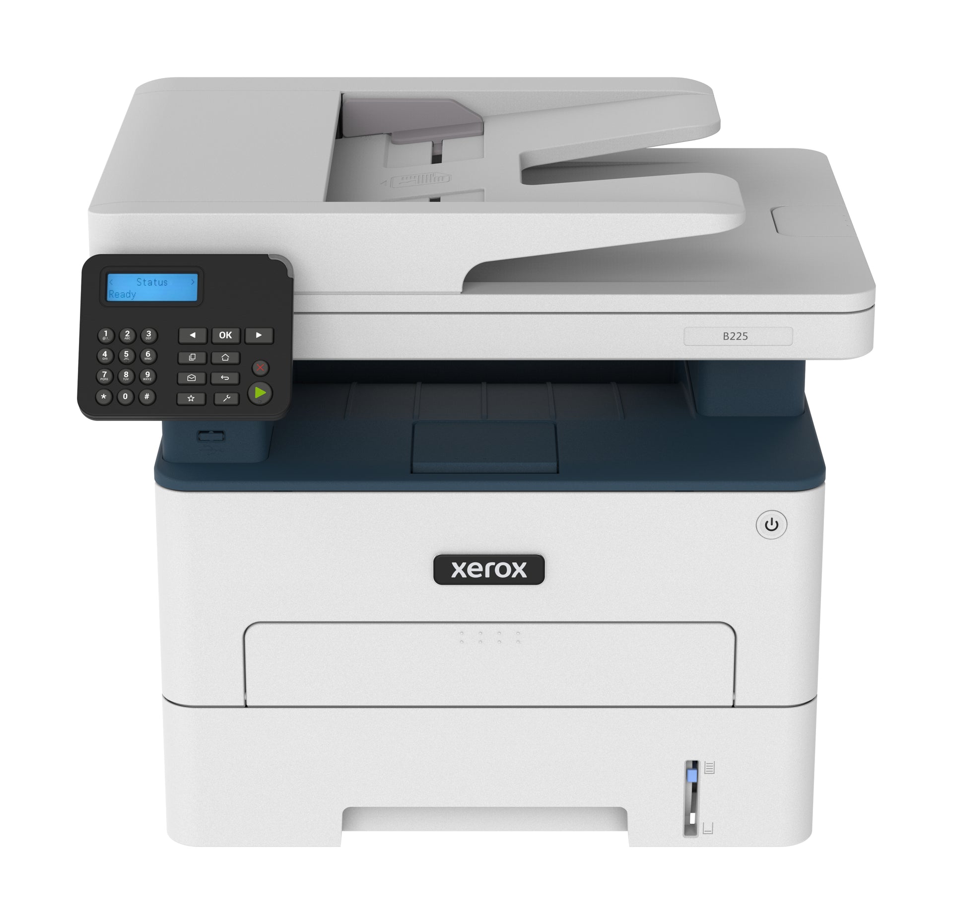 Xerox B225 Wireless All-in-One Mono Printer with Duplex, Print/Copy/Scan, ADF, 34ppm, 2 Trays, 251-Sheet Capacity