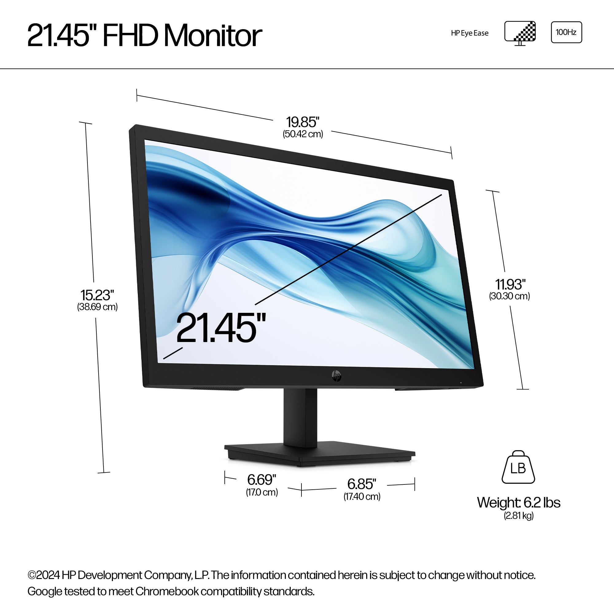 HP 322pv Series 3 Pro 21.4" Full HD Monitor VA Panel 100Hz - Image 6