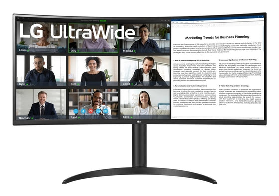 LG UltraWide 34WR55QK-B 34" Wide Quad HD Monitor VA Panel 100Hz