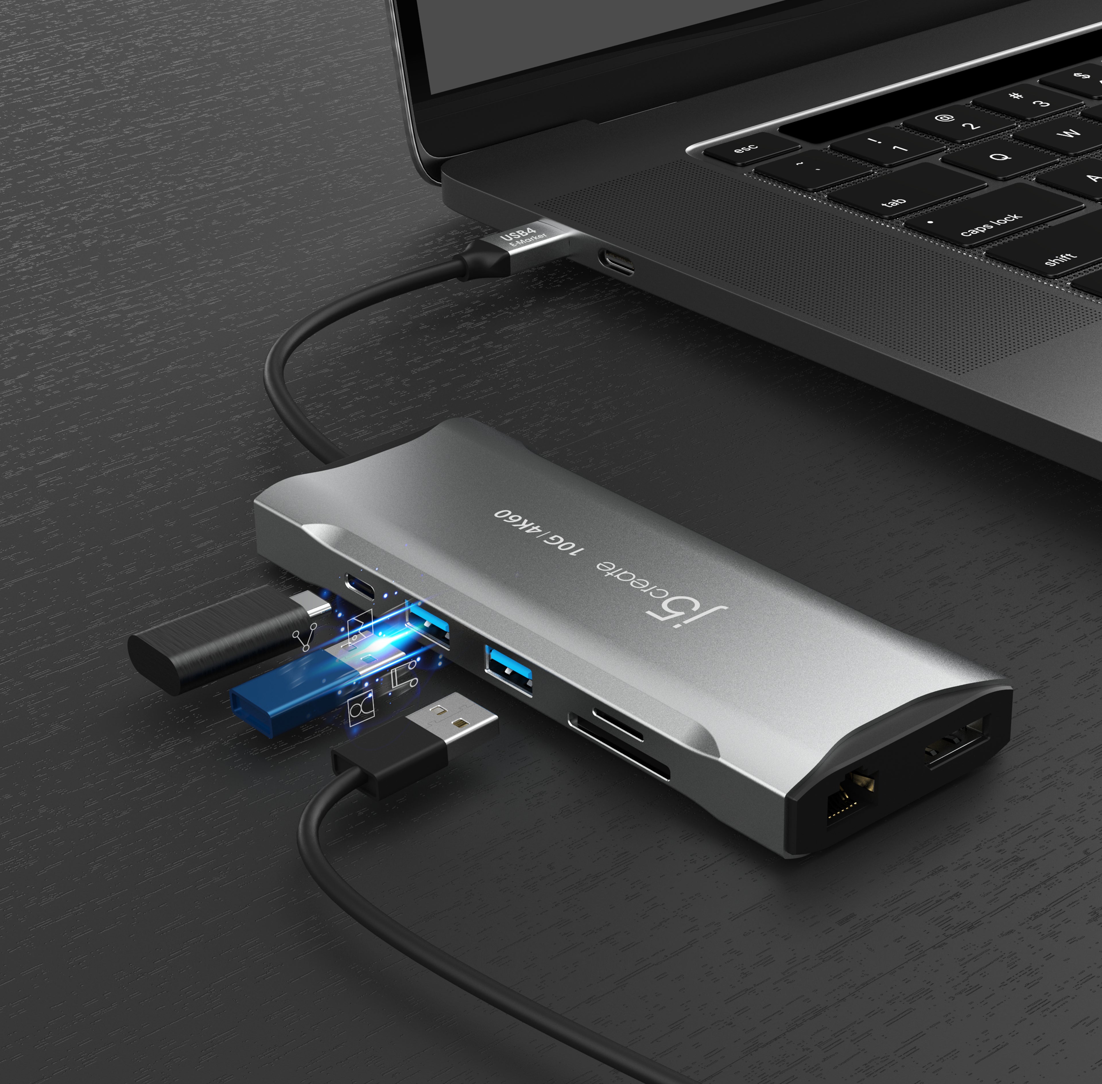 j5create JCD397-N 4K60 USB-C Multi-Monitor Mini Dock - Image 10
