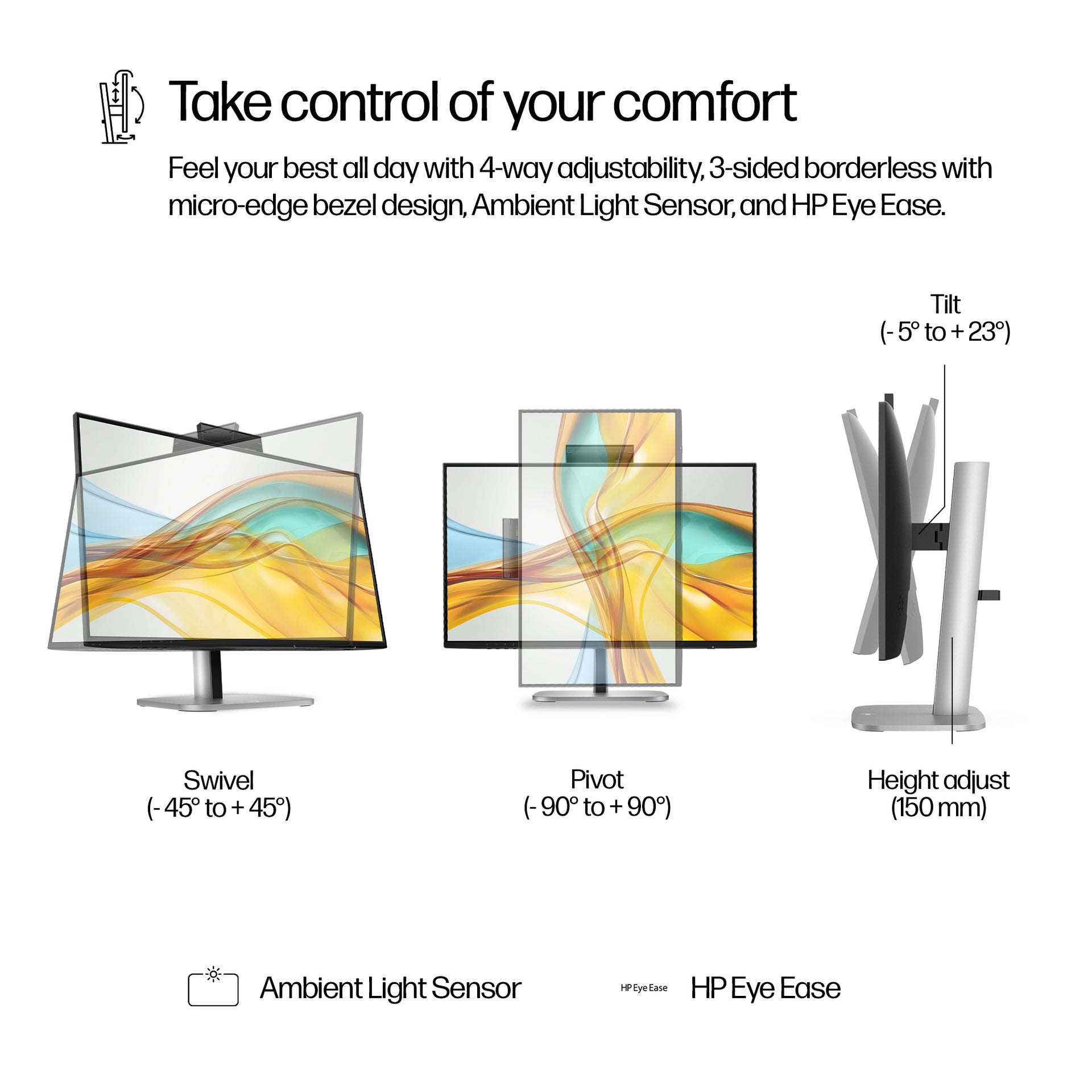 HP 524pm Series 5 Pro 23.8" Full HD Monitor IPS Panel 100Hz - Image 7