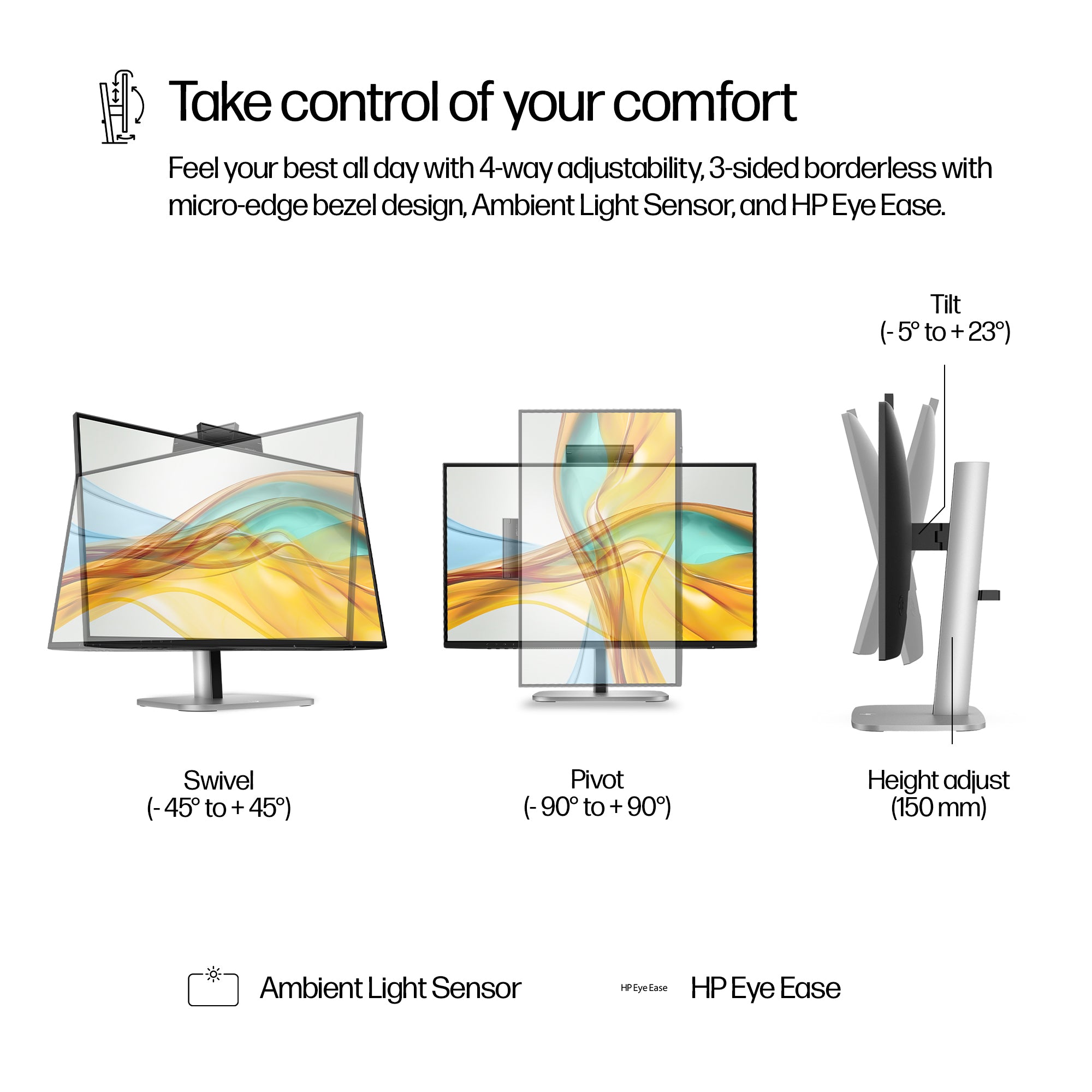 HP 524pm Series 5 Pro 23.8" Full HD Monitor IPS Panel 100Hz - Image 7