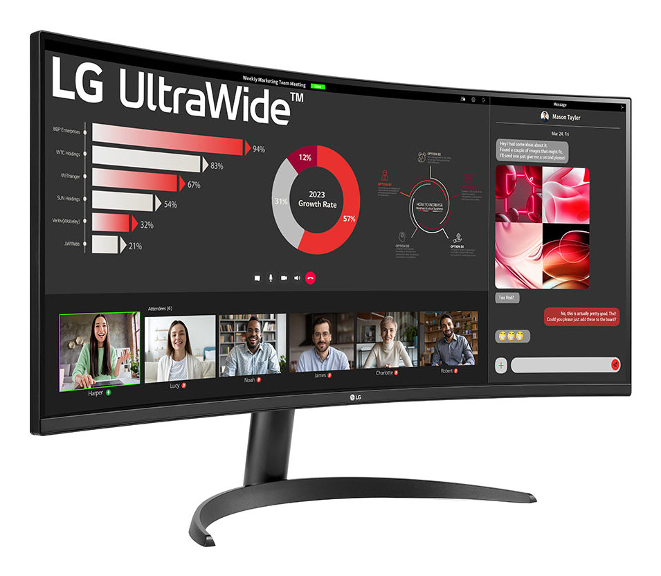 LG 34WR50QK-B 34" Wide Quad HD Monitor VA Panel 100Hz - Image 4