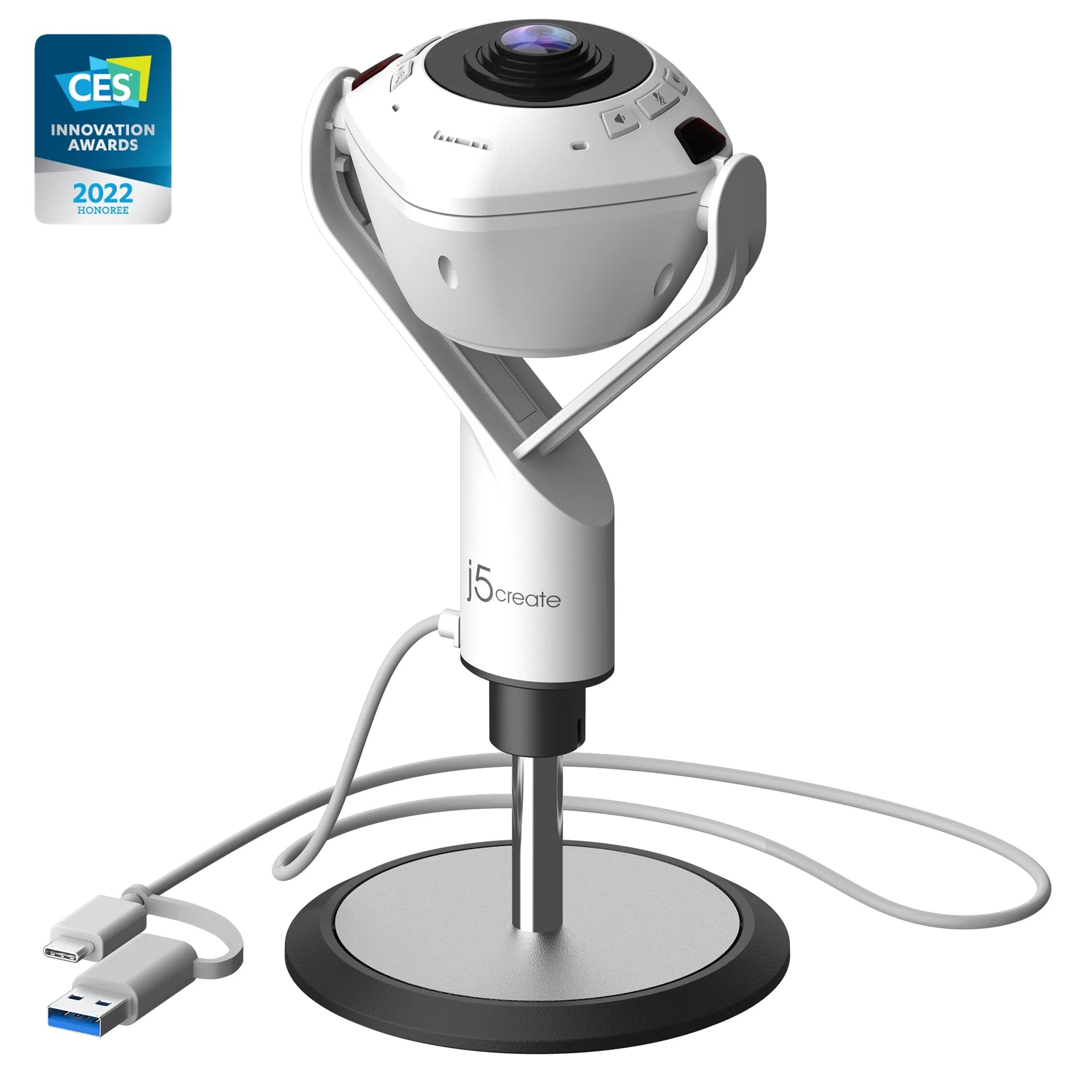j5create 360° All-Around Webcam with Integrated Speakerphone