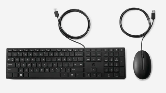 HP Wired Desktop 320MK Keyboard and Mouse Combo