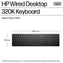 HP Wired Desktop 320K Keyboard - Compact, Durable, and Eco-Friendly - Image 4