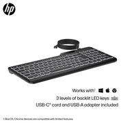 HP 405 Multi-Device Wired Keyboard