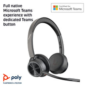 HP Poly Voyager 4320 USB-A Headset with BT700 Dongle - Microsoft Teams Certified - Image 4