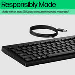 HP 125 Full-Size Wired USB Keyboard - Black - Image 5