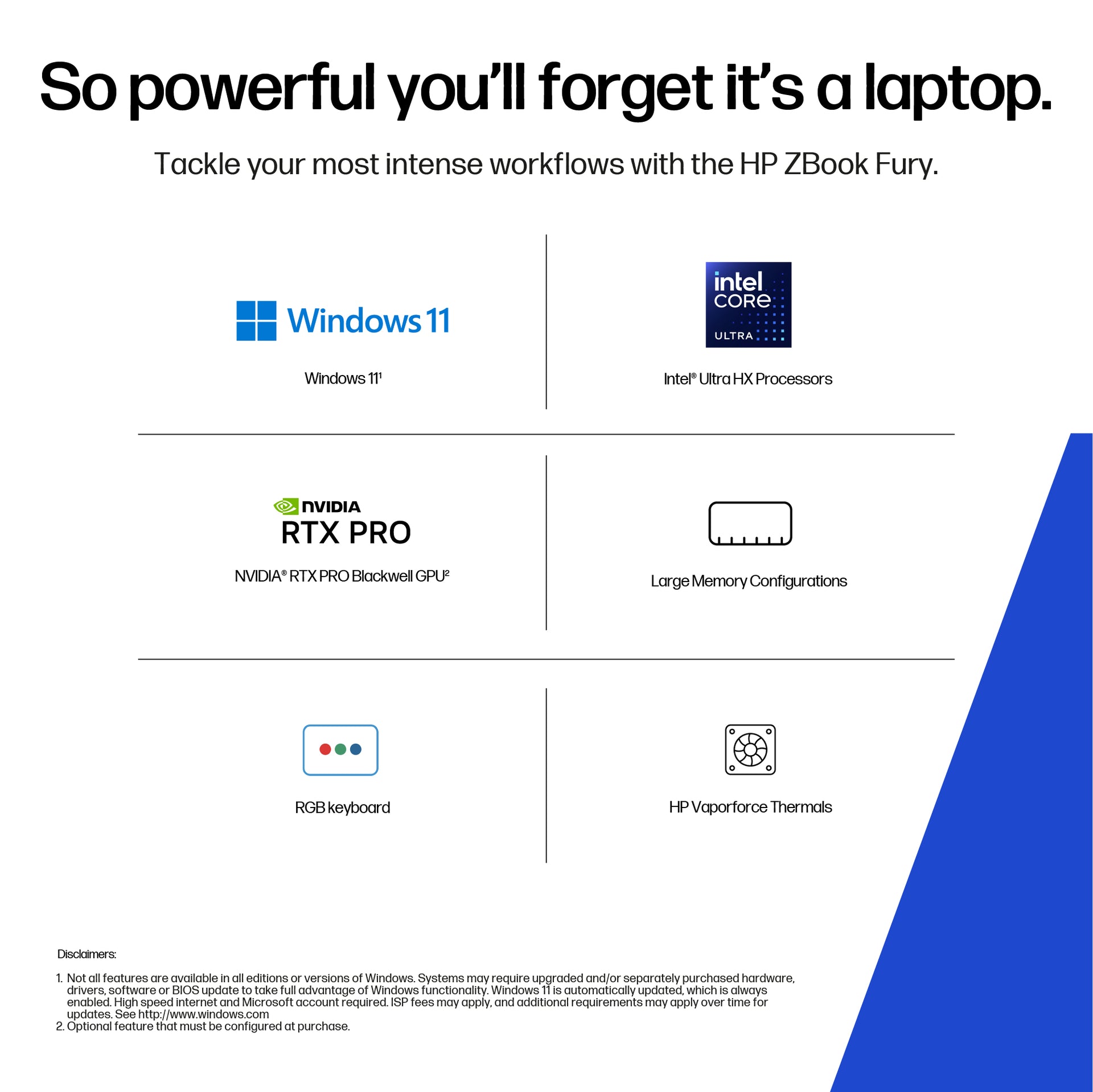 HP ZBook Fury 16 G1i Intel Core Ultra 9 285HX 64GB RAM 1TB SSD NVIDIA RTX PRO 4000 Blackwell 16" WUXGA Windows 11 Pro - Image 10