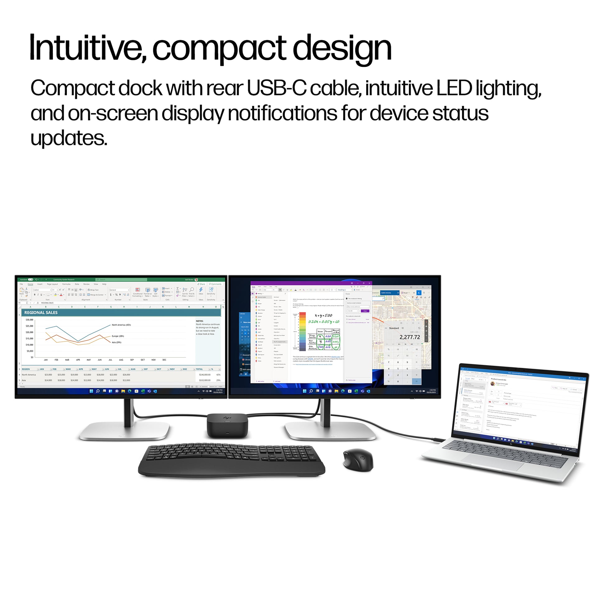 HP G6 Docking Station 2 x DisplayPort HDMI USB-C 1GbE 2.5GbE