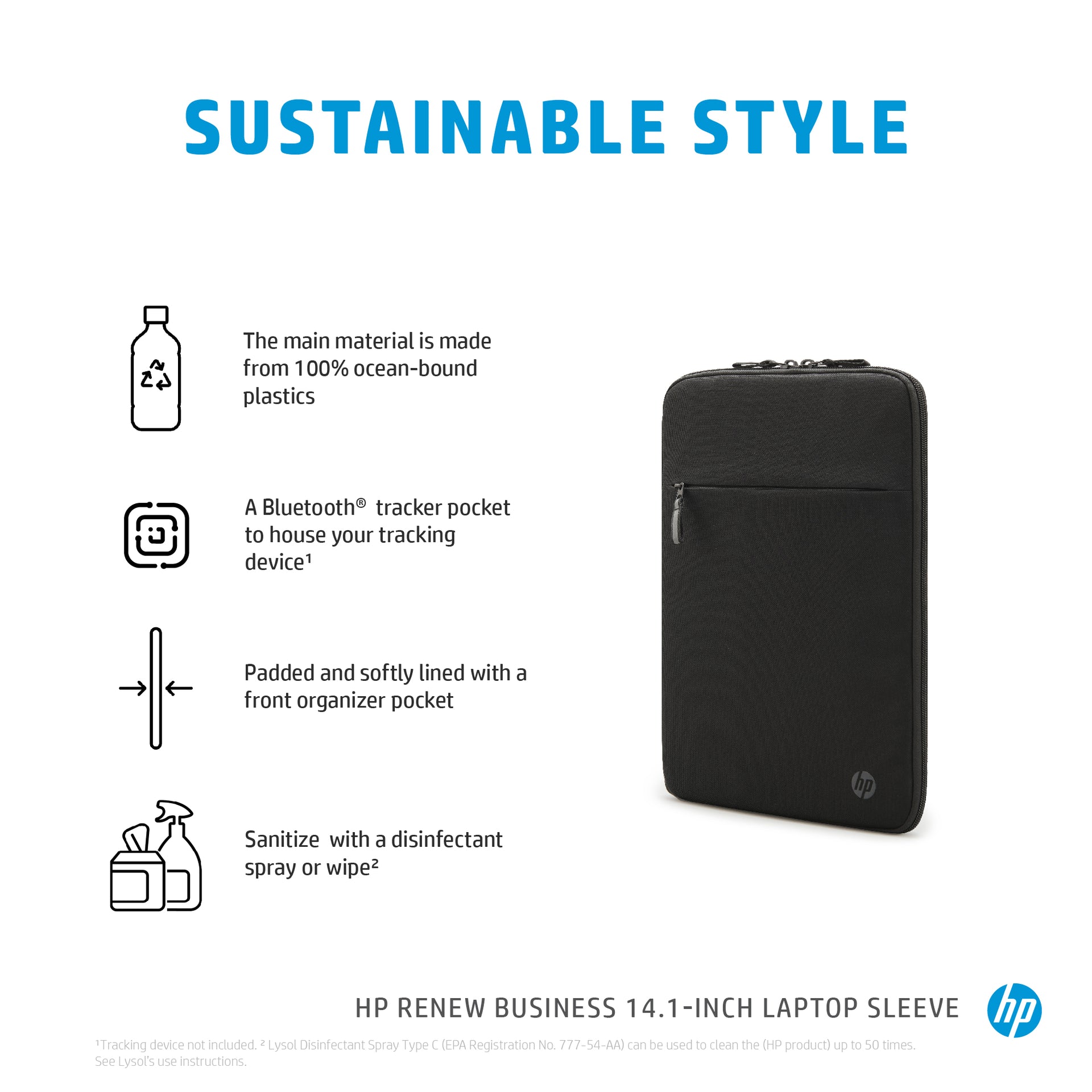 HP Renew Business 14.1" Laptop Sleeve