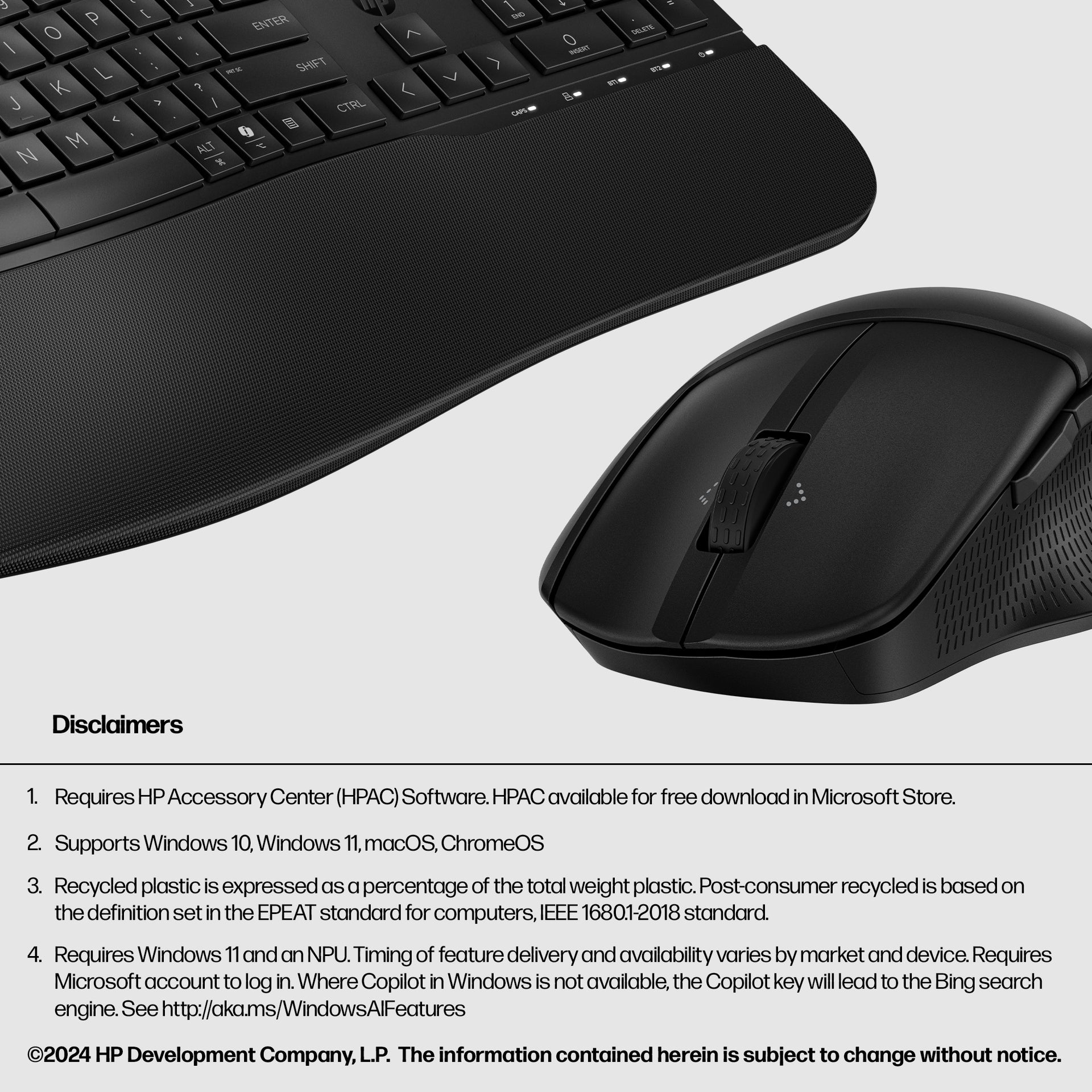 HP 685 Comfort Dual-Mode Wireless Keyboard and Mouse Combo - Image 3