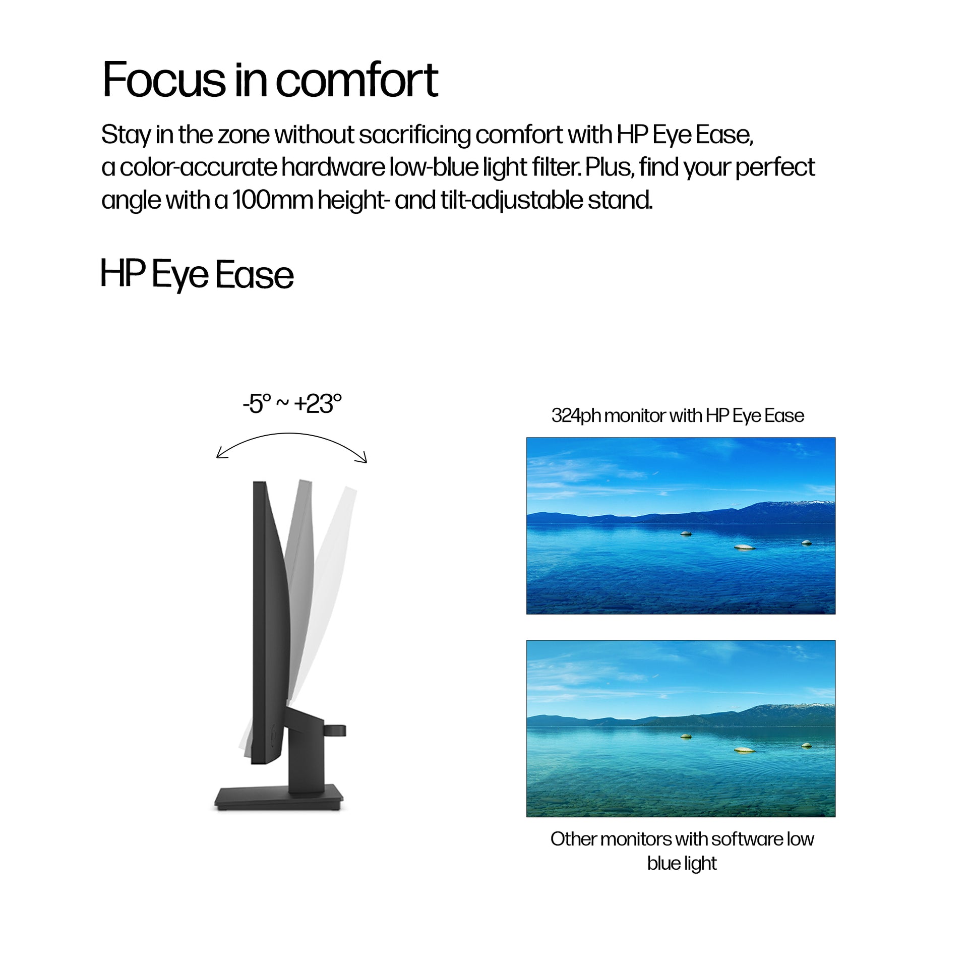 HP 324ph Series 3 Pro 23.8" Full HD Monitor IPS Panel 100Hz - Image 9