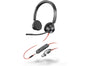 HP Poly Blackwire 3325 Microsoft Teams Certified USB-C Stereo Headset Black