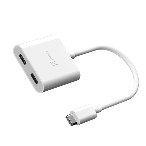 j5create USB-C to Dual USB-C Adapter with 4K Video and Power Delivery