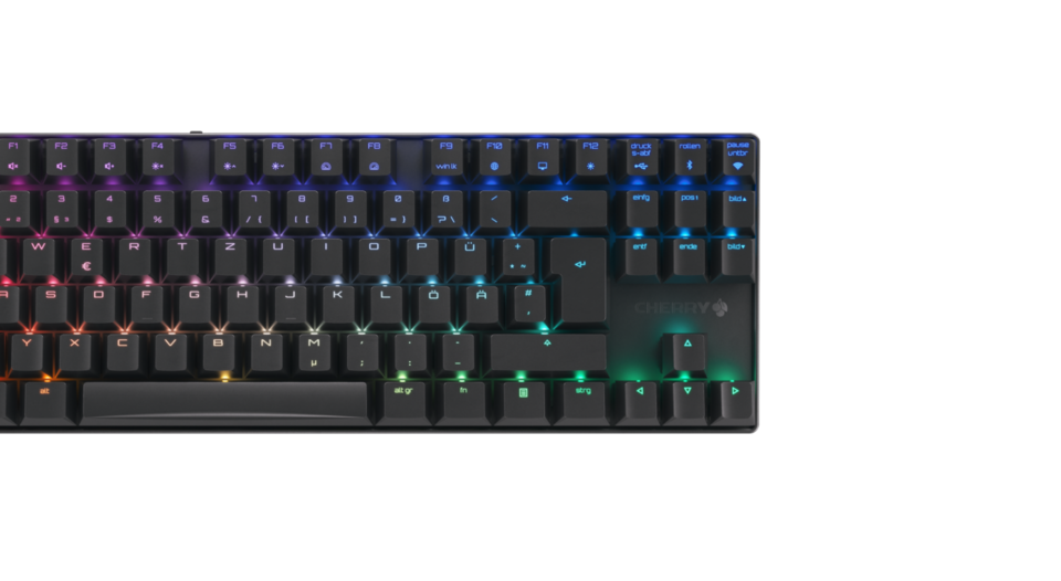 Wireless gaming keyboard in TKL format