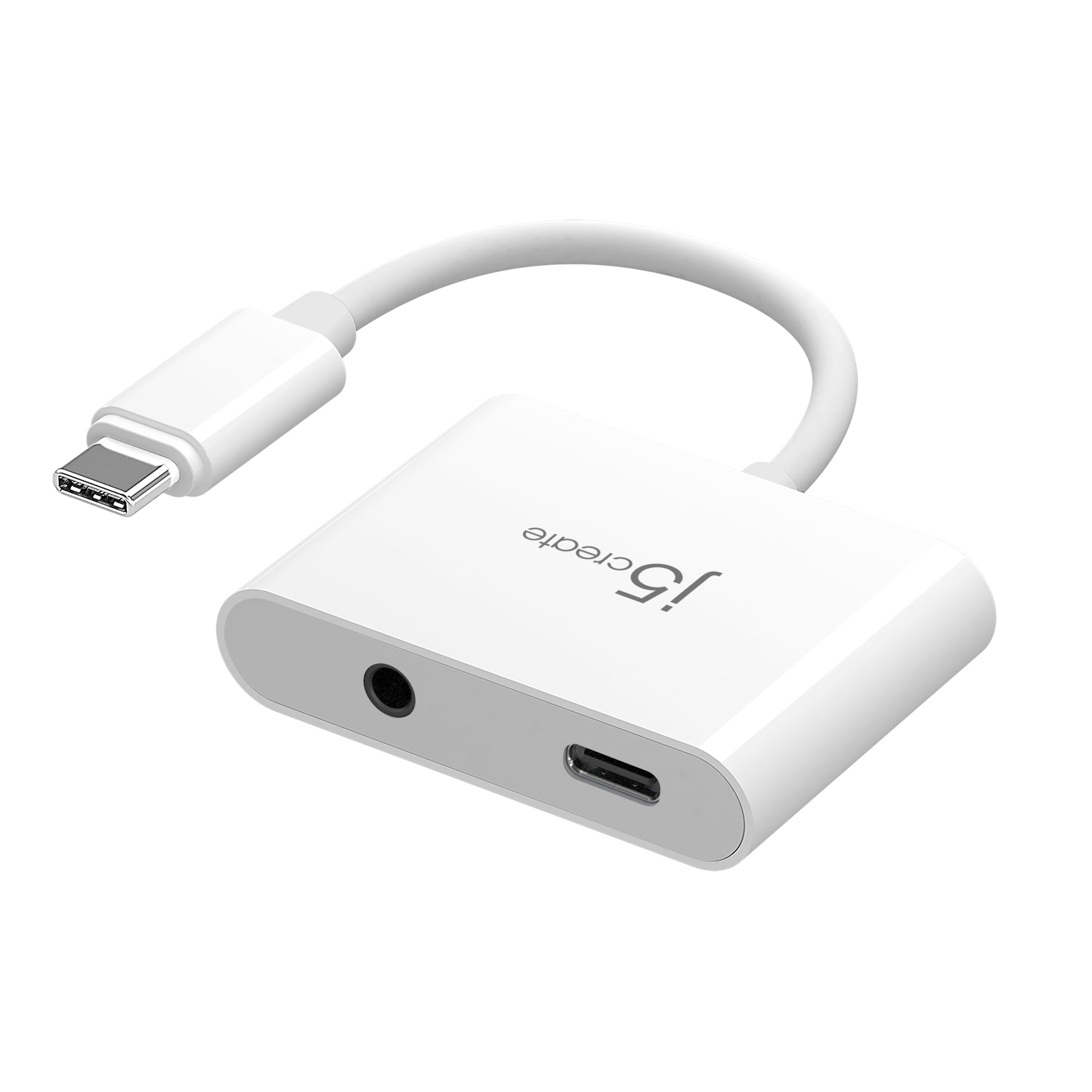 j5create USB-C to 3.5mm Audio Adapter with Power Delivery - Black