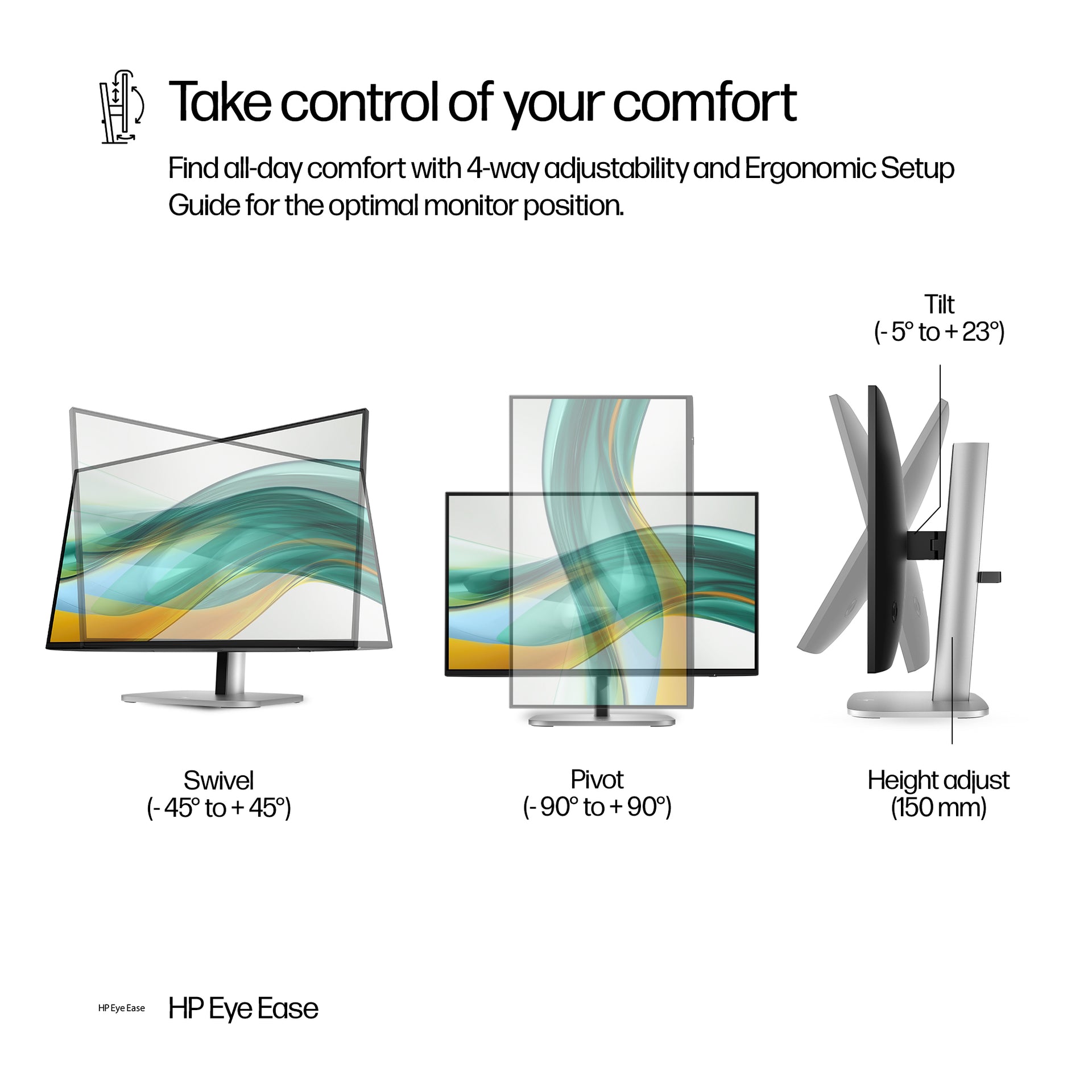 HP 524pf Series 5 Pro 23.8" Full HD Monitor IPS Panel 100Hz - Image 6