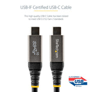 StarTech USB-C to USB-C Cable 1m 10Gbps 100W PD (USB31CCV1M)