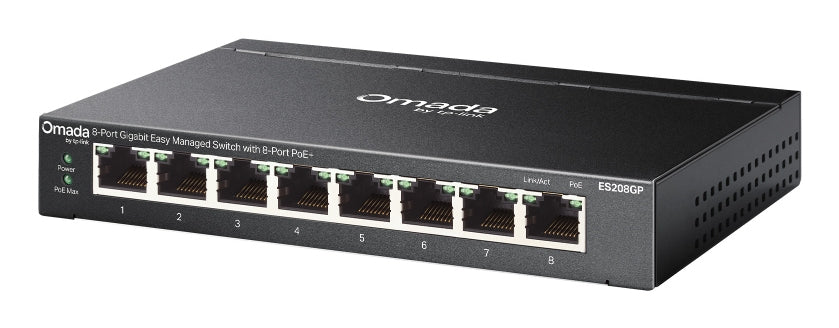 TP-Link ES208GP Omada 8-Port Gigabit L2 Managed PoE+ Switch - Image 3