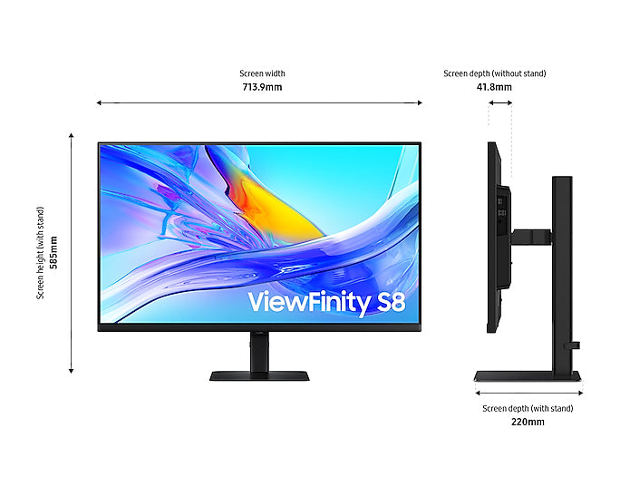 Samsung ViewFinity S8 S27D800UAU 27" 4K UHD Monitor IPS Panel 60Hz - Image 4