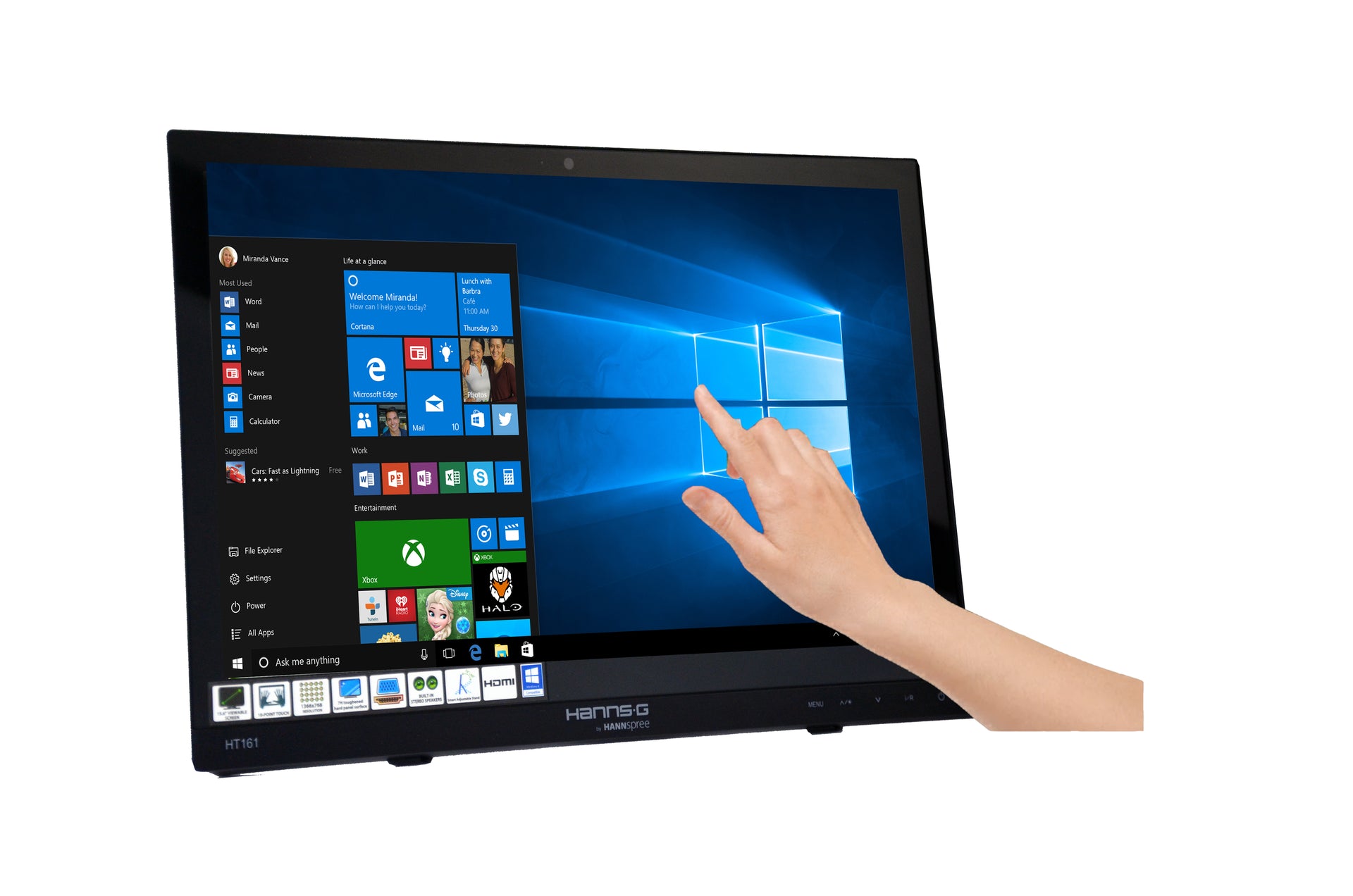 Hannspree HT161HNB 15.6" HD Touchscreen Monitor - Image 9