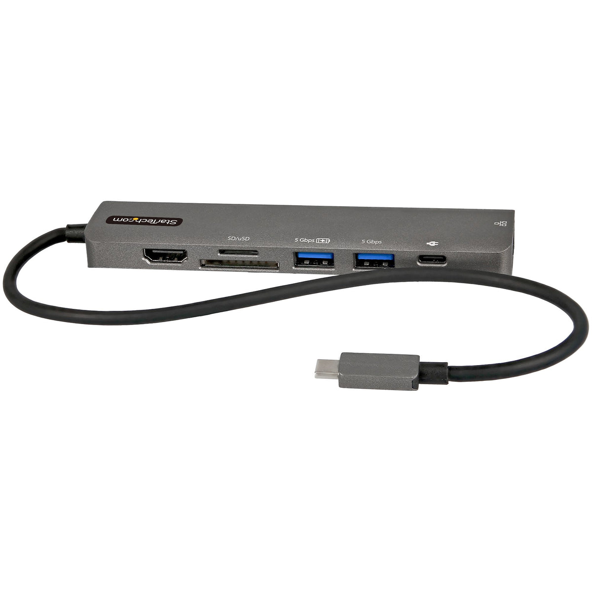 StarTech USB-C Multiport Adapter Hub 4K HDMI, Gigabit Ethernet, 100W PD (DKT30CHSDPD1)