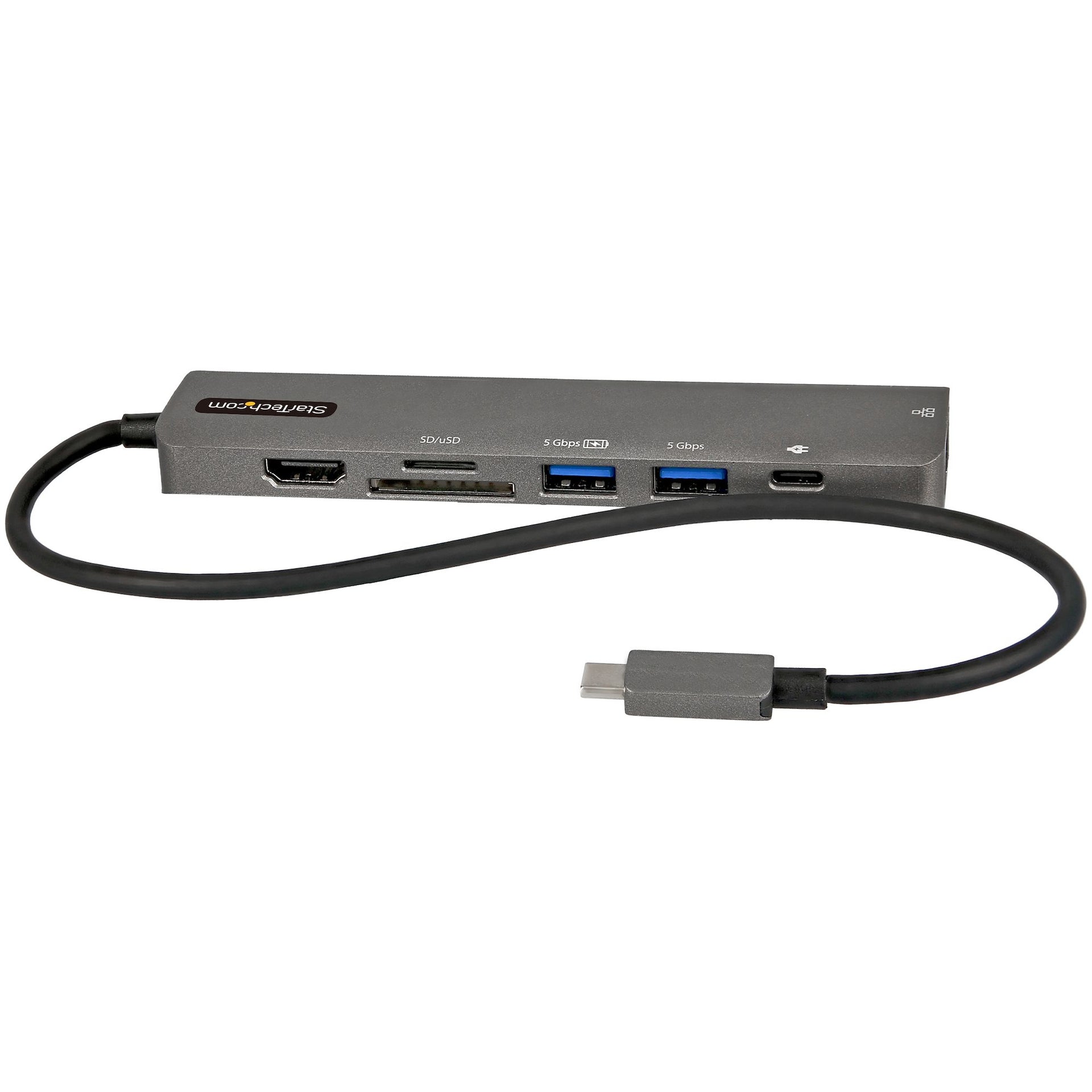 StarTech USB-C Multiport Adapter Hub 4K HDMI, Gigabit Ethernet, 100W PD (DKT30CHSDPD1)