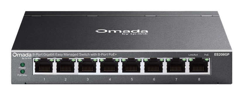 TP-Link ES208GP Omada 8-Port Gigabit L2 Managed PoE+ Switch