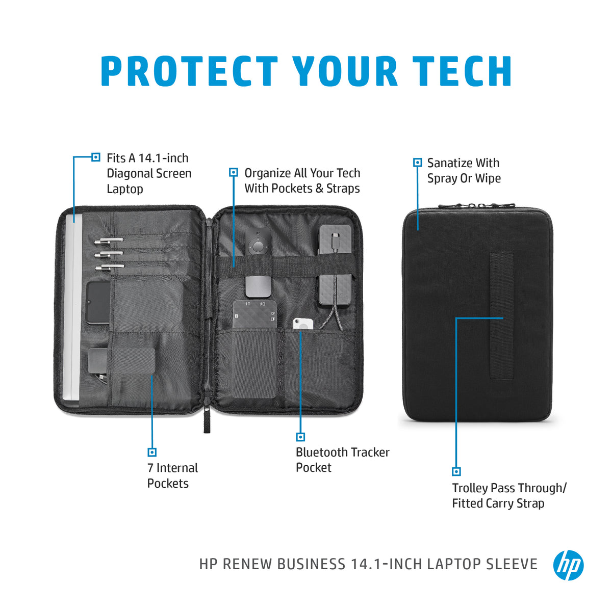 HP Renew Business 14.1" Laptop Sleeve