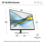 HP 524pn Series 5 Pro 24" WUXGA Monitor IPS Panel 100Hz - Image 5