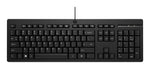 HP 125 Full-Size Wired USB Keyboard - Black