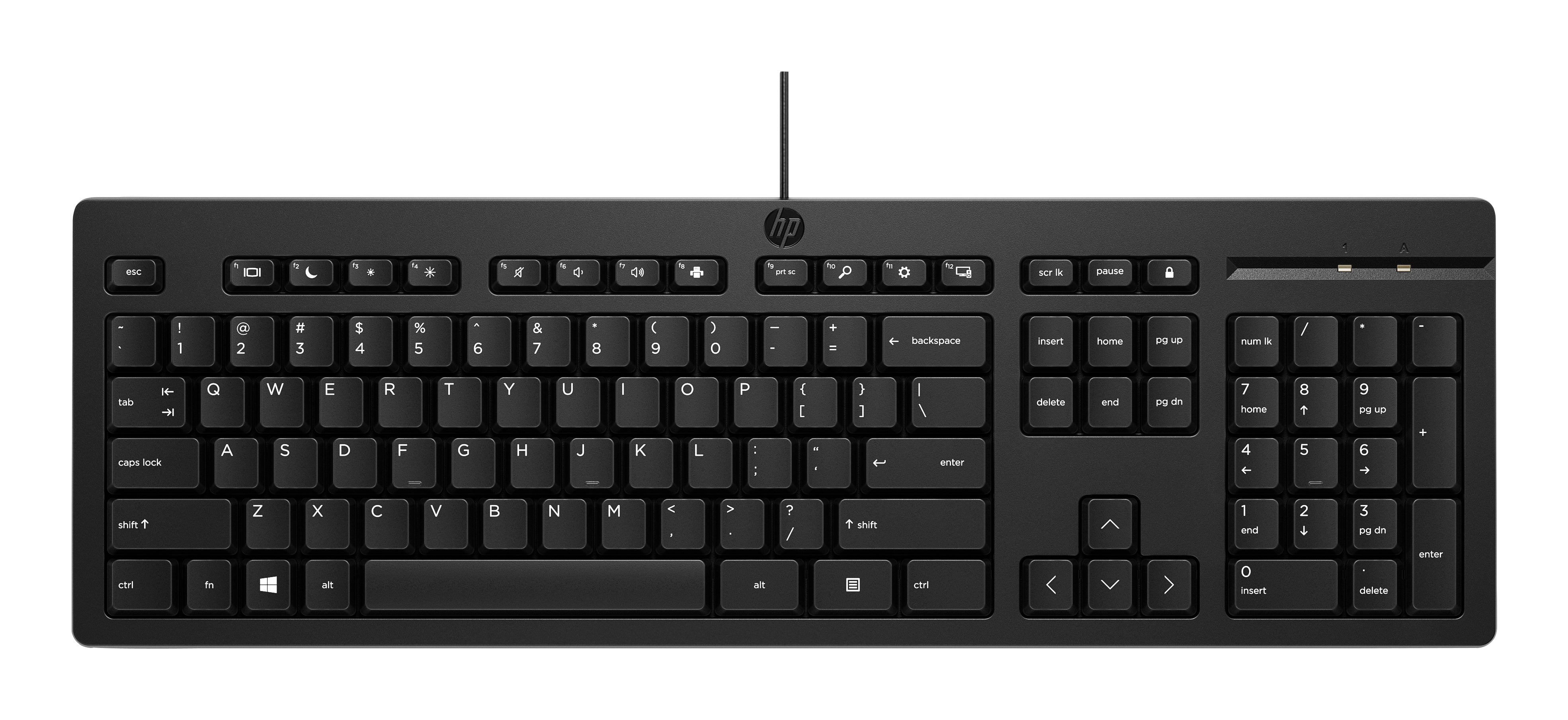 HP 125 Full-Size Wired USB Keyboard - Black